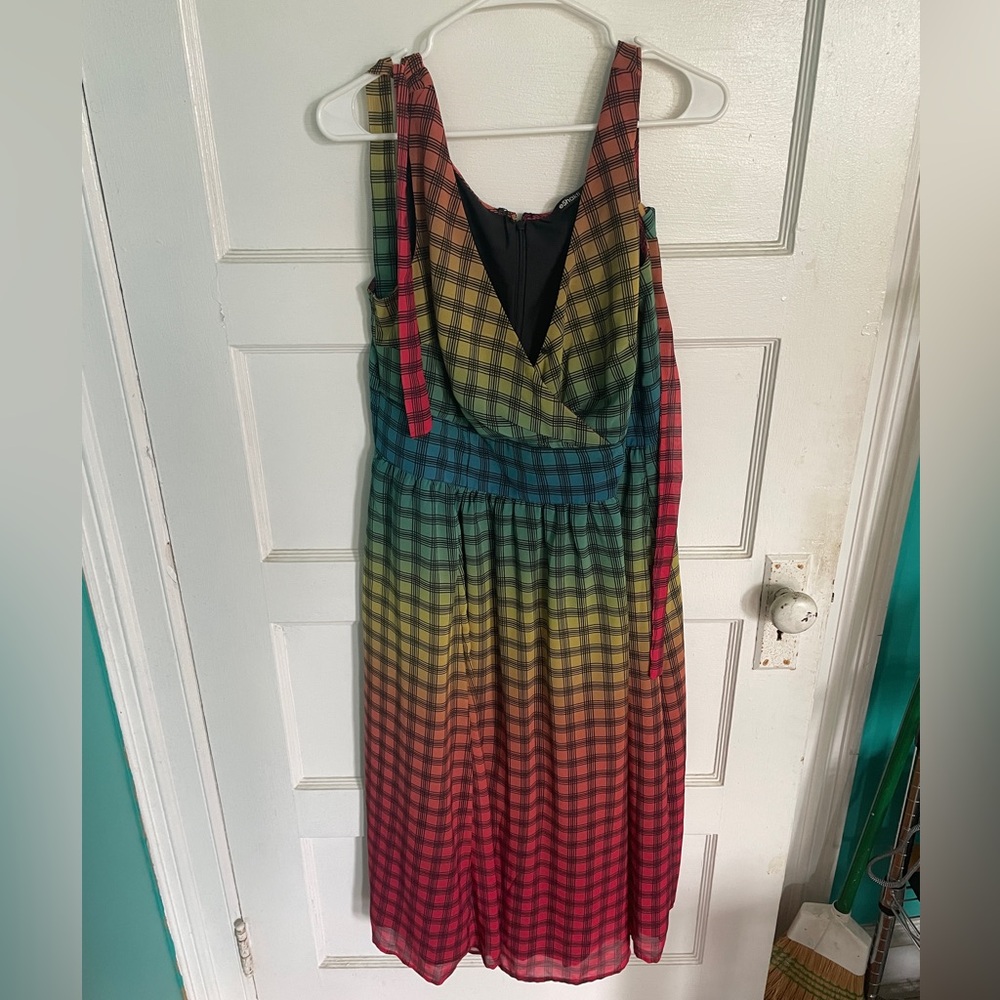 Rainbow checkered Eshakti dress